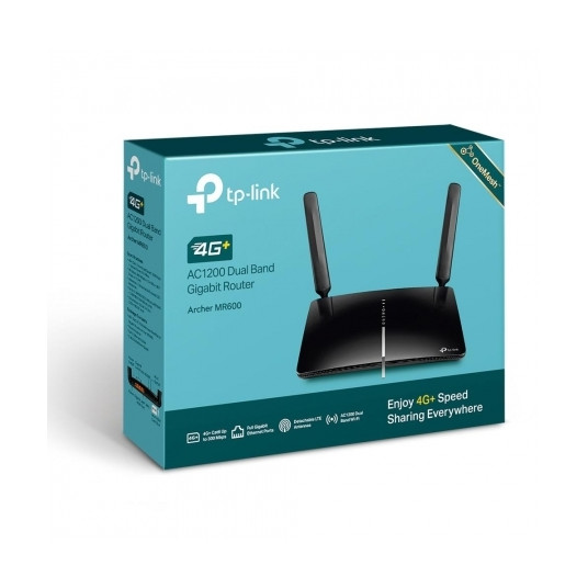 Maršrutizatorius TP-LINK 4G+ LTE Router Archer MR600 802.11ac, 300+867 Mbit/s, 10/100/1000 Mbit/s, Ethernet LAN (RJ-45) prievadai 3, 4G, Antenos tipas 2x Nuimamas6, LTE