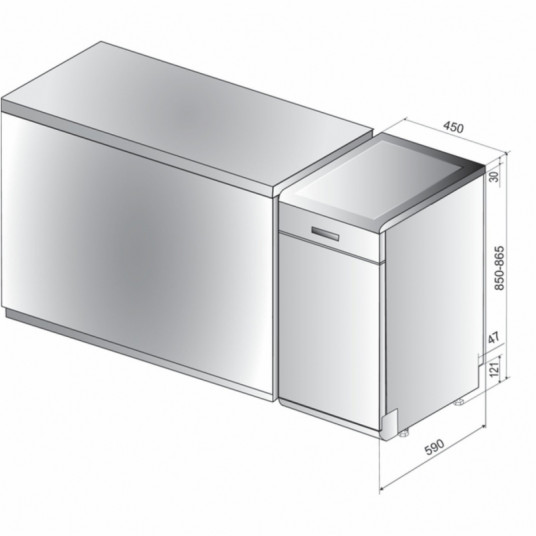 Indaplovė Whirlpool WSFO 3O23 PF