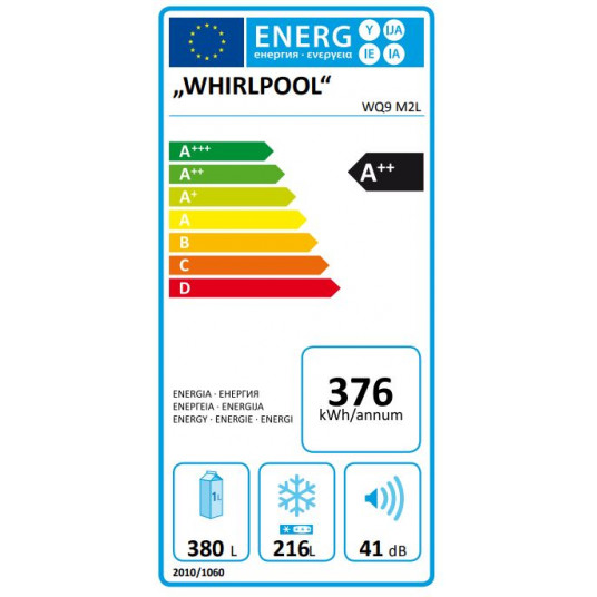 Dviduris šaldytuvas Whirlpool WQ9 M2L
