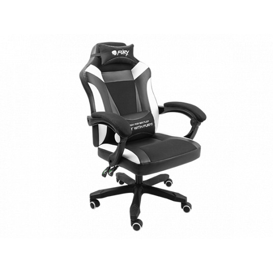 Žaidimų kėdė Fury Avenger M, Black/White