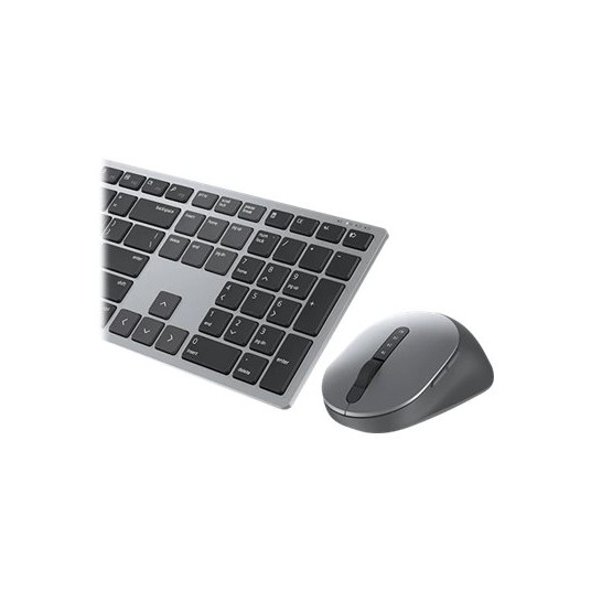 „Dell Premier“ kelių įrenginių klaviatūra ir pelė KM7321W belaidė, belaidė (2,4 GHz), „Bluetooth 5.0“, komplekte yra baterijos, rusiška (QWERTY), titano pilka