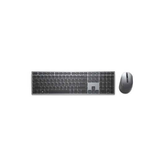 „Dell Premier“ kelių įrenginių klaviatūra ir pelė KM7321W belaidė, belaidė (2,4 GHz), „Bluetooth 5.0“, komplekte yra baterijos, rusiška (QWERTY), titano pilka