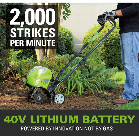 Kultivatorius Greenworks G40TL (be baterijos ir įkroviklio)