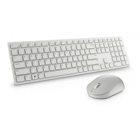 „Dell Pro“ belaidė klaviatūra ir pelė – KM5221W – US International (QWERTY) – balta