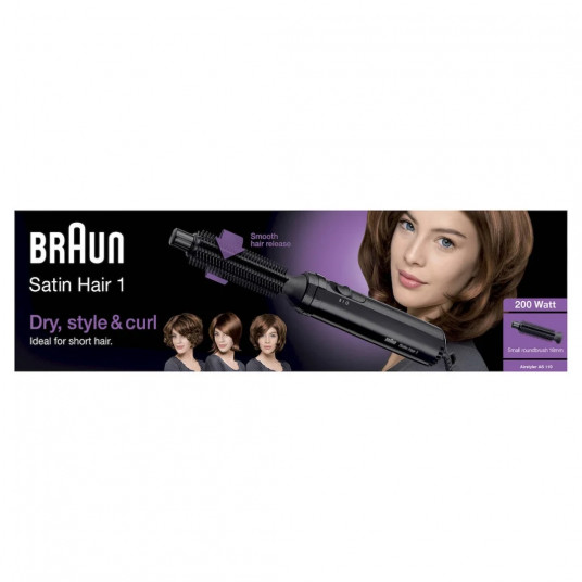 Plaukų formavimo prietaisas AS110 Satin Hair 1 200 W, Black