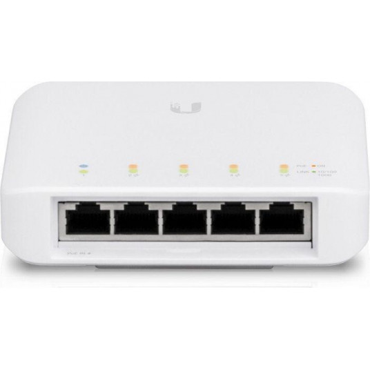 „Ubiquiti USW-Flex“ vidaus / lauko 5 prievadų „Poe“ gigabitinis jungiklis su 802,3 bt įvesties maitinimo palaikymu