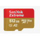 SanDisk microSDXC Extreme 512GB 190/130 MB/s A2 C10 V30 UHS-I U3