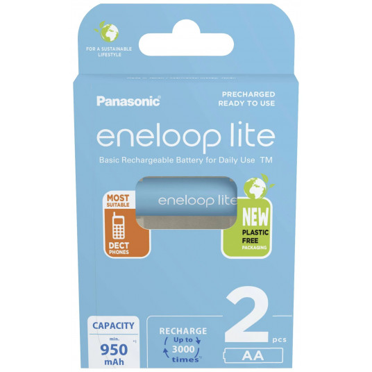 Panasonic įkraunamos baterijos ENELOOP Lite BK-3LCCE/2BE AA, 950 mAh, 2 vnt.
