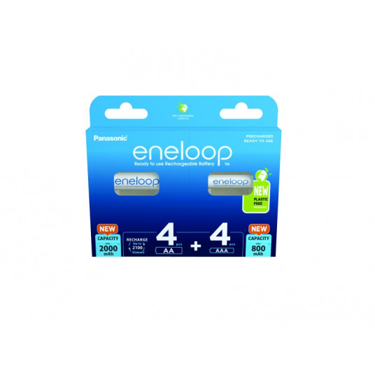 Įkraunamos baterijos Panasonic ENELOOP BK-KJMCDE44E (4xAA+4xAAA)