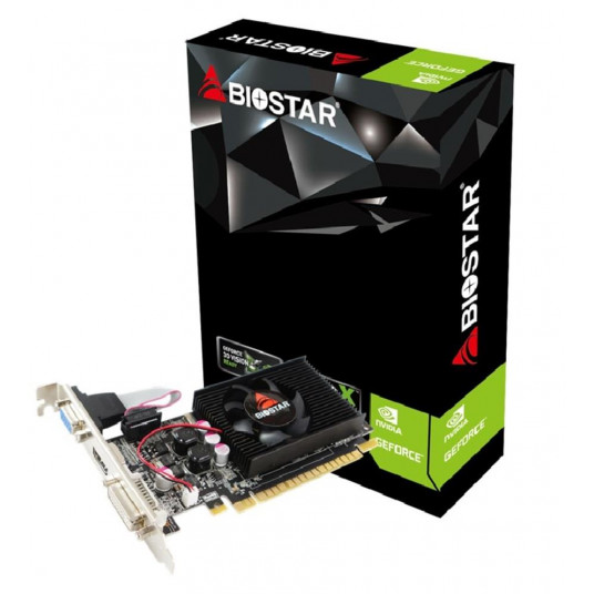 Vaizdo plokštė|BIOSTAR|NVIDIA GeForce 210|1 GB|DDR3|64 bitų|PCIE 2.0 16x|Atmintis 1333 MHz|GPU 589 MHz|Vieno lizdo ventiliatorius|1x15 kontaktų D-sub|1xDVI-D|1xHDMI|VN2103NHG