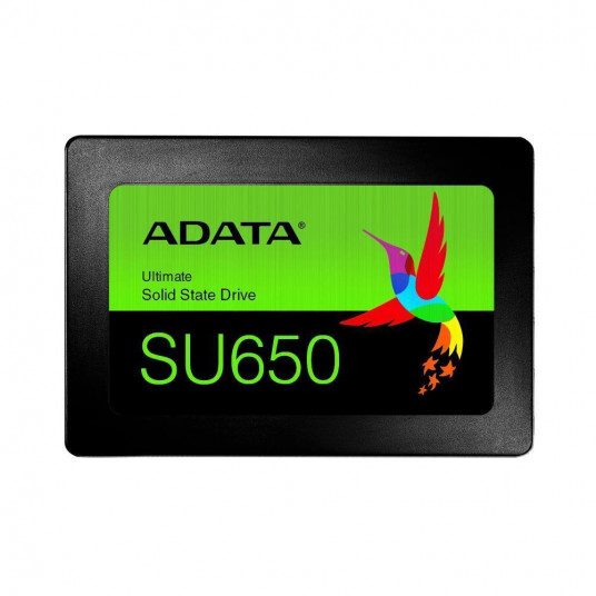 SSD|ADATA|SU650|1TB|SATA 3,0|Rašymo greitis 450 MB/sek|Nuskaitymo greitis 520 MB/sek|2,5"|TBW 600 TB|MTBF 2000000 valandų|ASU650SS-1TT-R