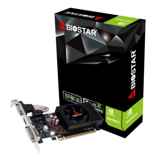 Vaizdo plokštė|BIOSTAR|NVIDIA GeForce GT 730|4 GB|DDR3|128 bitų|PCIE 2.0 16x|Atmintis 1333 MHz|GPU 730 MHz|Vieno lizdo ventiliatorius|1x15 kontaktų D-sub|1xDVI-D|1x13|3|16x