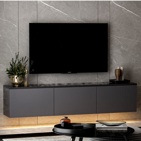 TV spintelė Neon Illuminated - antracito