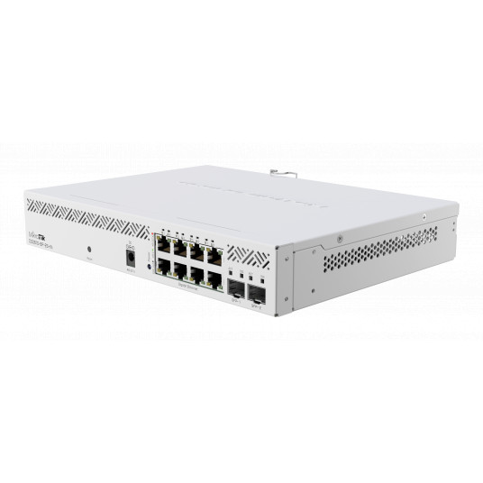 „MikroTik Cloud Router Switch“ CSS610-8P-2S+IN Nėra „Wi-Fi“, maršrutizatoriaus jungiklis, montuojamas ant stovo, 10/100/1000 Mbit/s, eterneto LAN (RJ-45) prievadai 8, tinklelio palaikymo Nr., MU-MiMO Nr. Nėra mobiliojo plačiajuosčio ryšio, SFP+ prievadų k