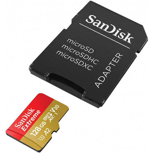 Sandisk atminties kortelė microSDXC 128GB Extreme + adapteris