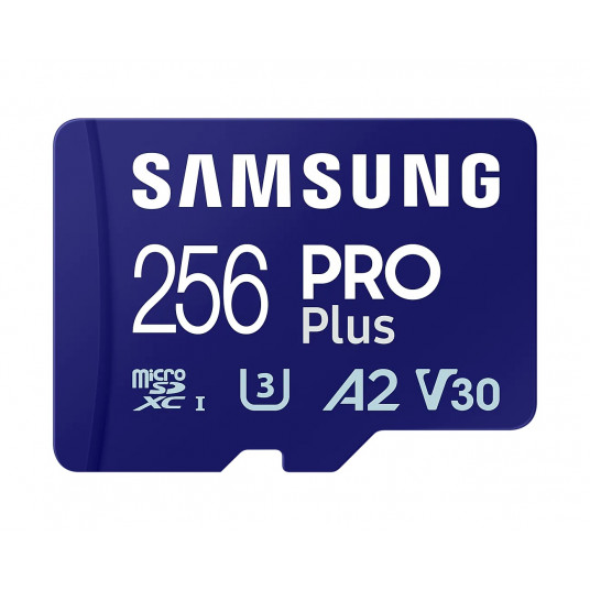 Samsung microSD Card Pro Plus 256 GB, MicroSDXC, 10 klasės Flash atmintis