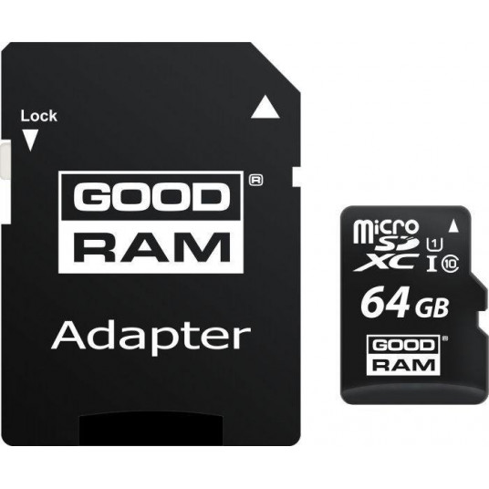 Goodram 64GB Micro SDHC U1-I 10 klasės atminties kortelė su adapteriu