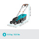 Akumuliatorinė vejapjovė Gardena PowerMax 32/36V P4A, 14621-55 (be akumuliatoriaus ir kroviklio)