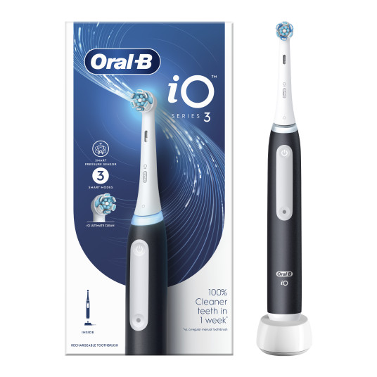 Elektrinis dantų šepetėlis Oral-B Oral-B iO3, matinis juodas