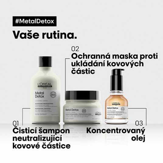 L´Oréal Professionnel – koncentruotas aliejus nuo metalo dalelių nusėdimo Metal Detox (Professional Concentrate d Oil) 50 ml