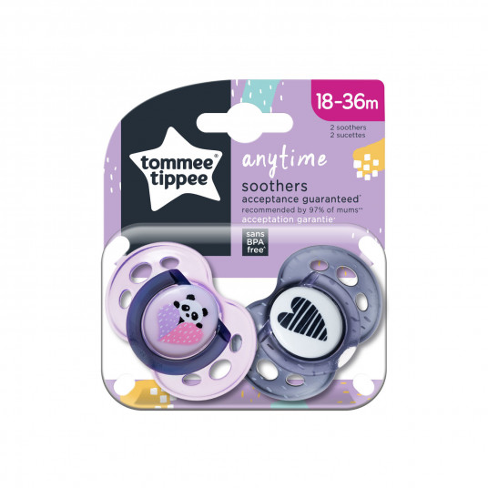 TOMMEE TIPPEE silikoniniai ortodontiniai čiulptukai BET KAD, 18-36 m., 2 vnt., 43348694