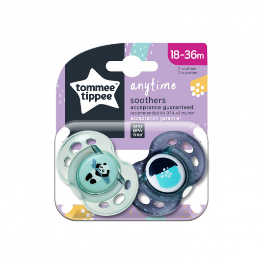 TOMMEE TIPPEE silikoniniai ortodontiniai čiulptukai BET KAD, 18-36 m., 2 vnt., 43348694