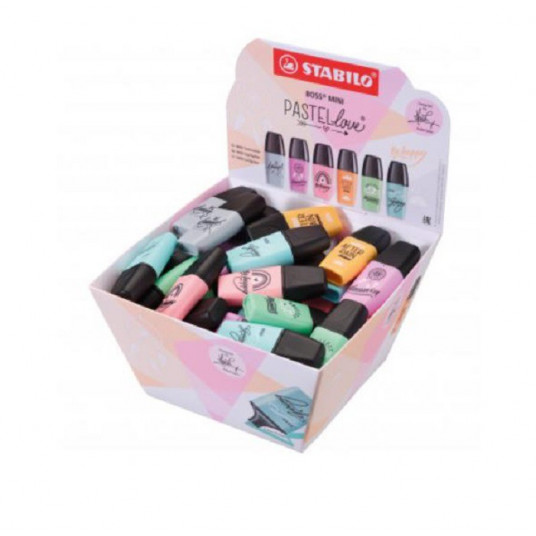 Teksto žymeklių displėjus BOSS MINI patellove 50vnt mix