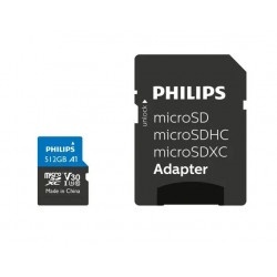Philips MicroSDXC Card 512GB Class 10 UHS-I U3 incl. Adapter