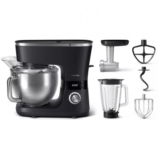 Virtuvinis kombainas Philips 5,5 L + acc-s, juodas