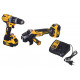 COMBO rinkinys 18 V DCD796, DCG405 + 2x5.0Ah DCK208