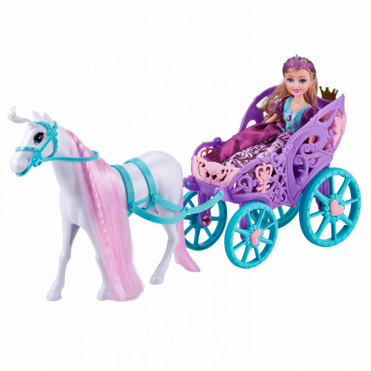 SPARKLE GIRLZ lėlės rinkinys karališkasis žirgas su karieta, 10068