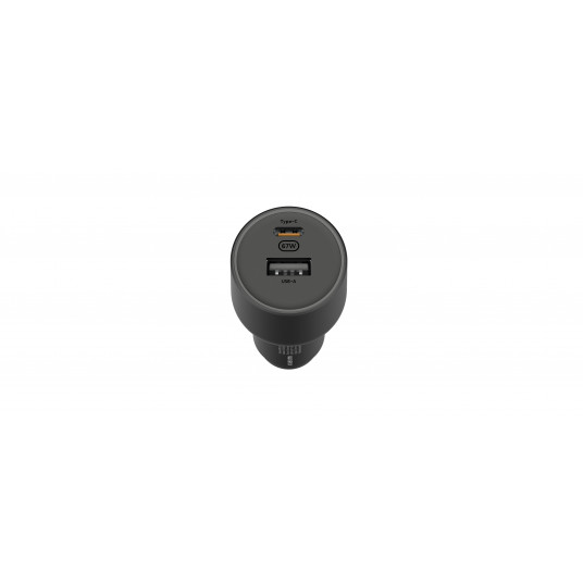 Xiaomi 67W automobilinis įkroviklis (USB-A + Type-C) juodas