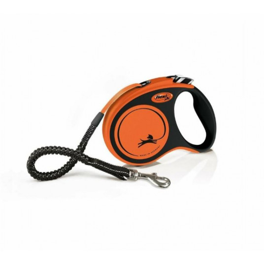 Flexi Xtreme šunų pavadėlis, L, max 65 kg, 5 m, oranžinis