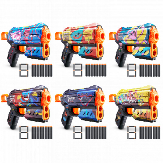 X-SHOT žaislinis šautuvas Poppy Playtime, Skins 1 Flux serija, asort., 36649