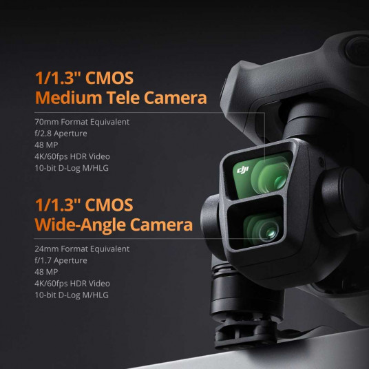 „Dronas DJI Air 3 Fly More Combo“ (DJI RC-N2) 
