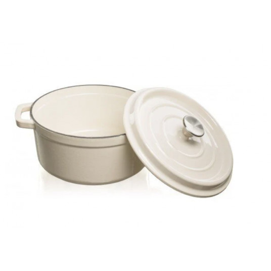 Puodas Grand Feu baltas, 4,7 L
