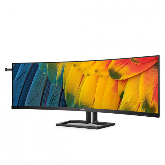 Philips 45B1U6900C – 44,5" | VA | 5120 x 1440 | 75 Hz | DisplayPort, HDMI 2.0, USB-C | HDR | Garsiakalbiai 2 x 5 W | panoraminis, pakreiptas, aukštis | VESA 100