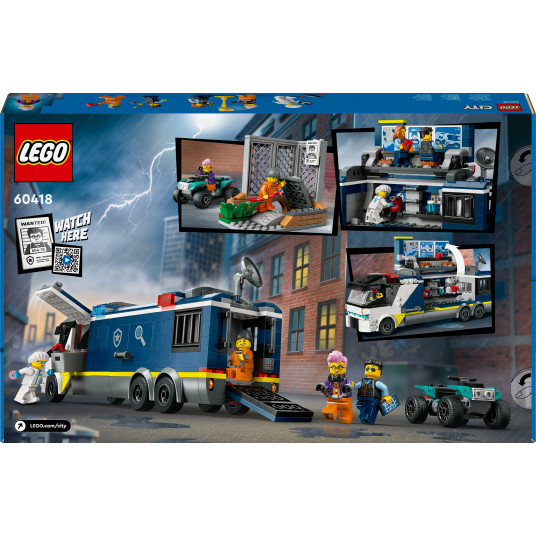 LEGO® 60418 City Policijos mobiliosios nusikaltimų tyrimo laboratorijos sunkvežimis
