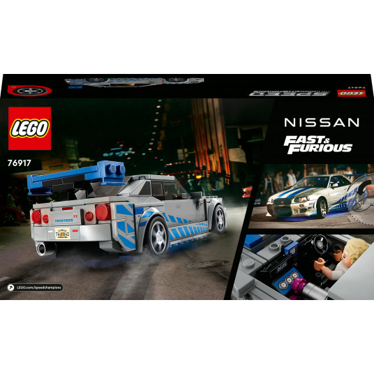 LEGO® 76917 SPEED CHAMPIONS „Greiti ir įsiutę 2“ „Nissan Skyline GT-R (R34)“