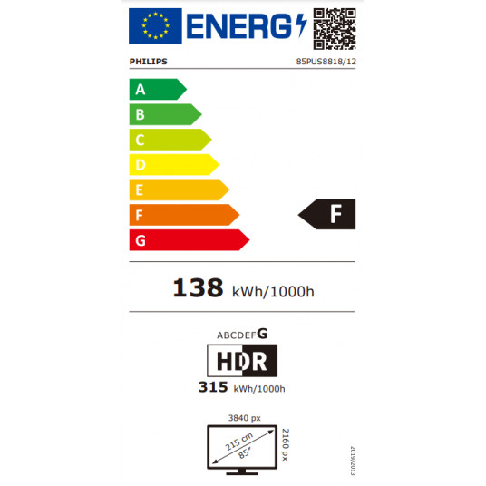 Televizorius Philips 85PUS8818/12 85" LED Smart