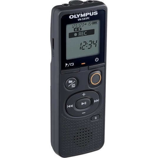 Olympus skaitmeninis diktofonas (OM prekės ženklas) VN-541PC Segmentinis ekranas 1,39 colio, WMA, juodas