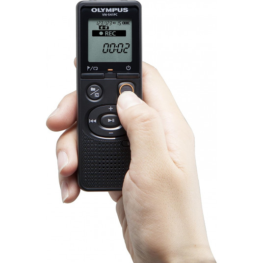 Olympus skaitmeninis diktofonas (OM prekės ženklas) VN-541PC Segmentinis ekranas 1,39 colio, WMA, juodas