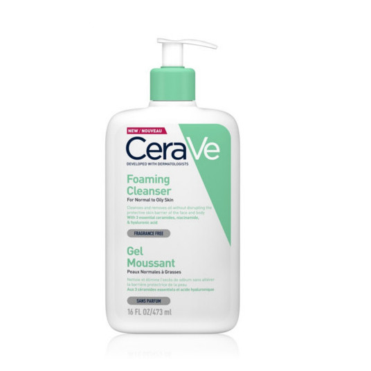 CeraVe – valomasis putojantis gelis normaliai ir riebiai odai (putojantis valiklis) – 236 ml