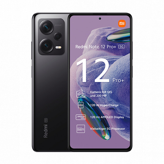 Telefonas Xiaomi Redmi Note 12 Pro+ 5G 8GB/256GB Dual-Sim Obsidian Black