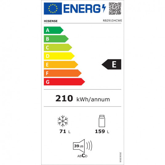 Šaldytuvas Hisense RB291D4CWE