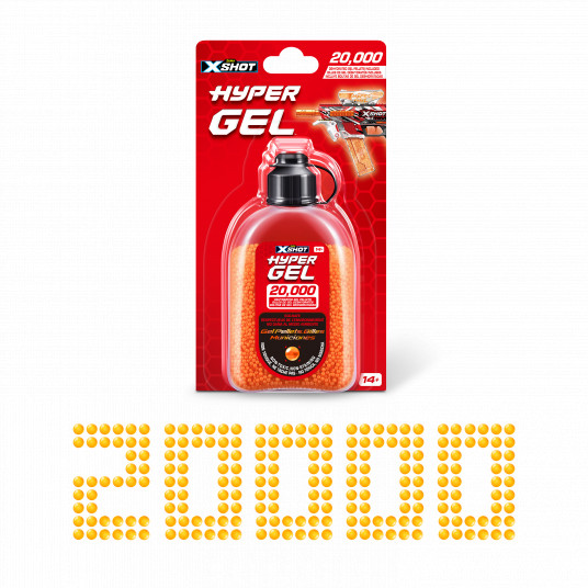 X-SHOT šoviniai Hyper Gel, 20000 želinių rutuliukų, asort., 36625