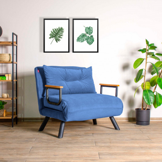 Miegamas fotelis - lova Hanah Home Sando Single - Mėlyna