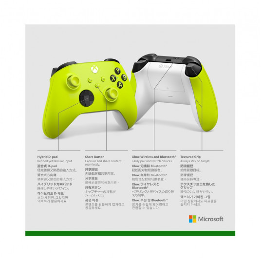 Microsoft Xbox Wireless Controller Žalia, Mėtų spalva „Bluetooth“ Vairalazdė Analoginis / skaitmeninis Xbox, Xbox One, Xbox Series S