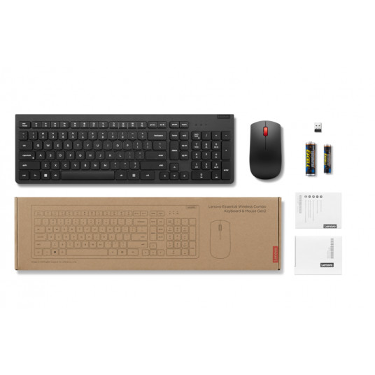 LENOVO ESSENTIAL WIRELESS COMBO KLAVIATŪRA IR PELĖ GEN2 BLACK LIETUVIŲ