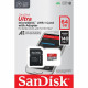 Sandisk Ultra Android microSDXC 64GB 140MB/s A1 Cl.10 UHS-I Atminties kortelė + adapteris
